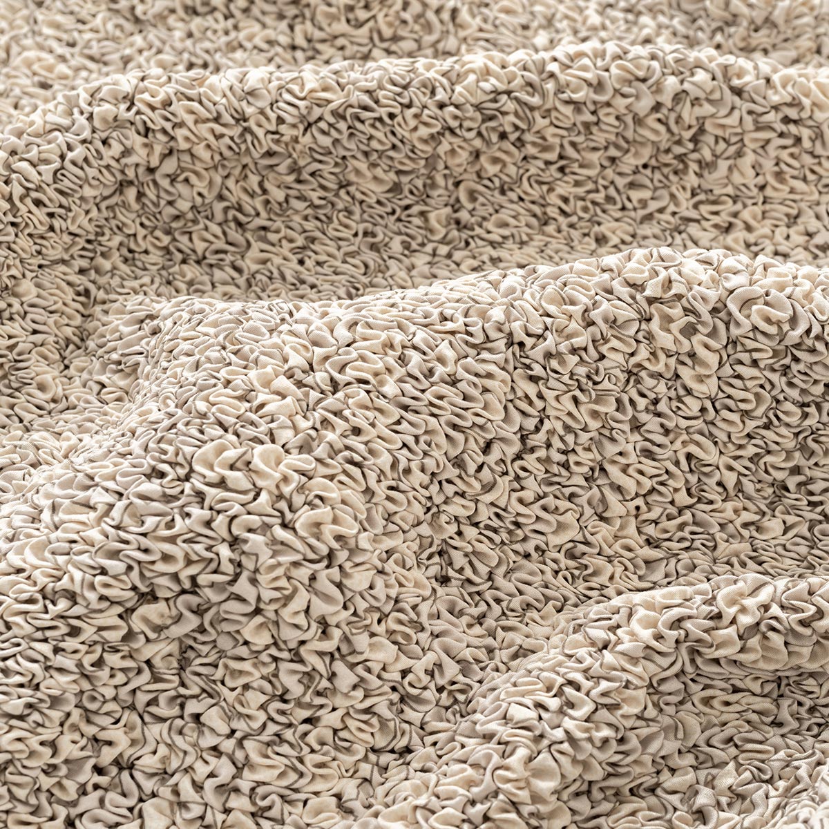 L-Shaped Sofa Cover (Right Chaise) - Graffio Beige, Microfibra Printed Collection