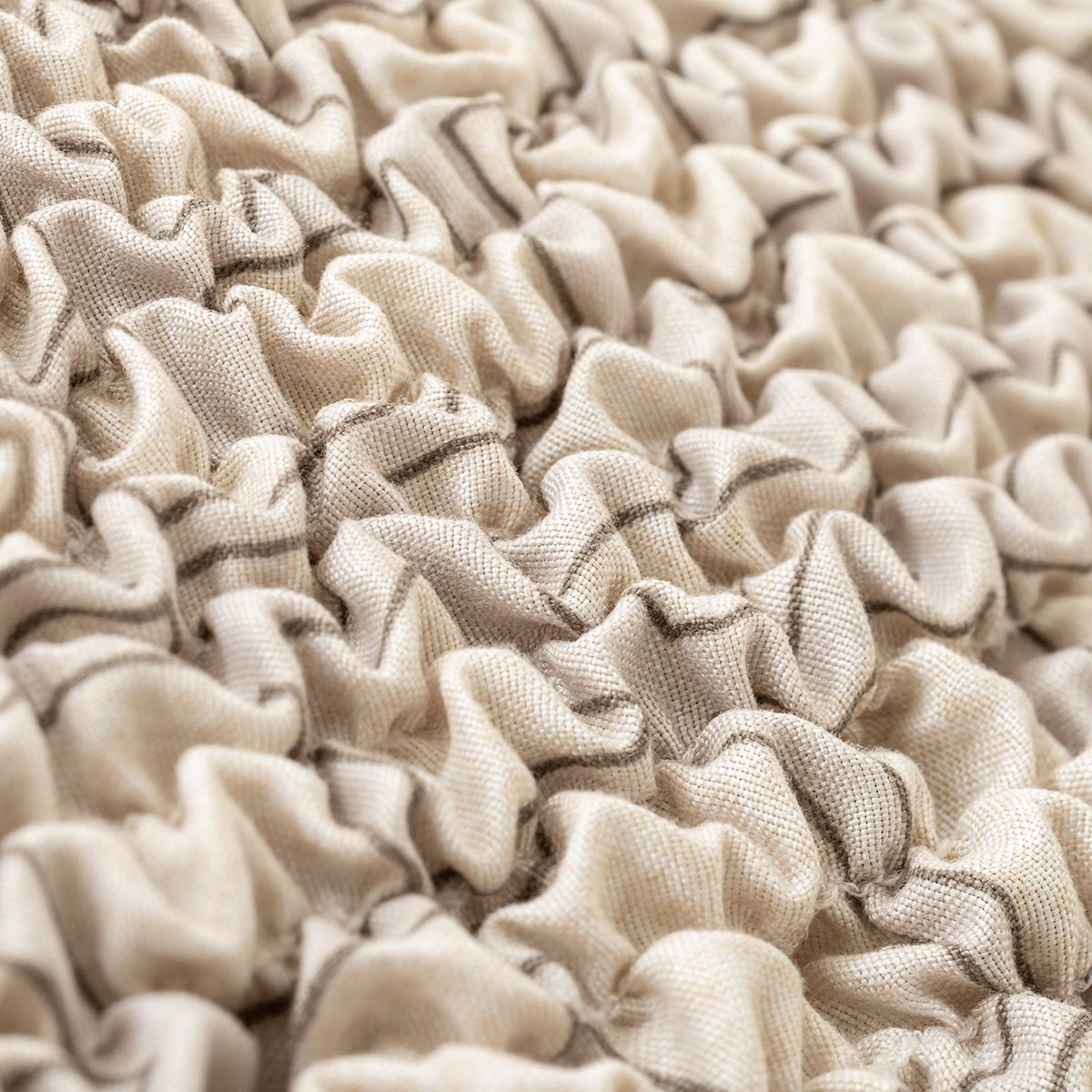 L-Shaped Sofa Cover (Right Chaise) - Graffio Beige, Microfibra Printed Collection