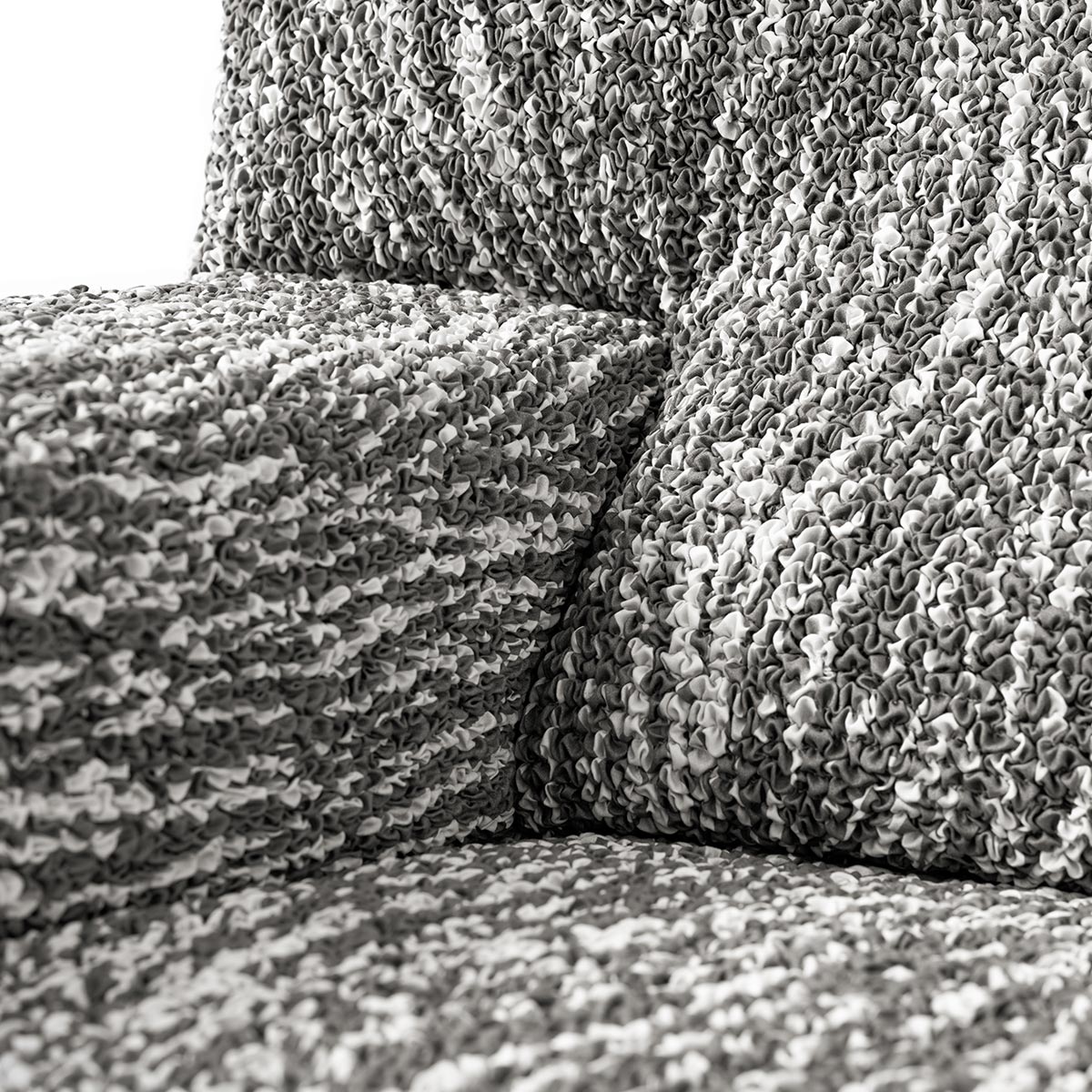 L-Shaped Sofa Cover (Right Chaise) - Universo Grey, Microfibra Printed