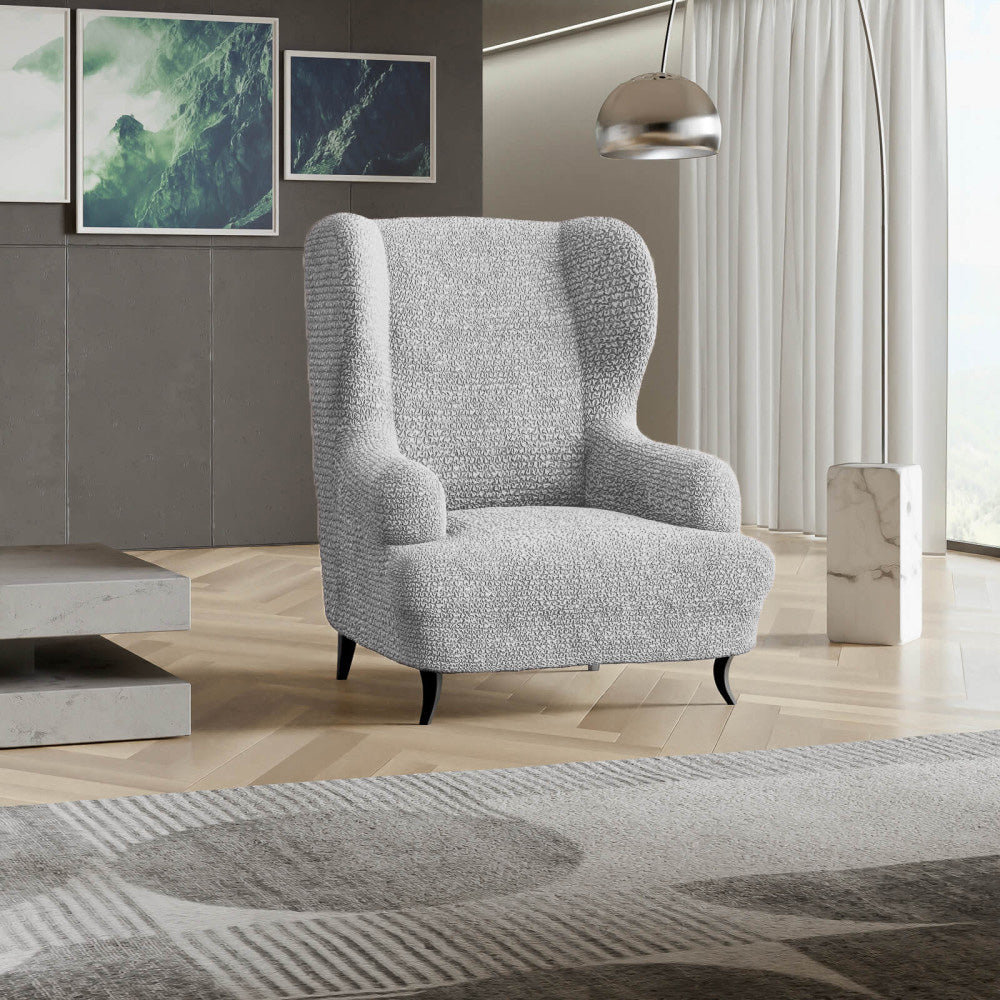 Wing Chair Cover - Pearl, Microfibra