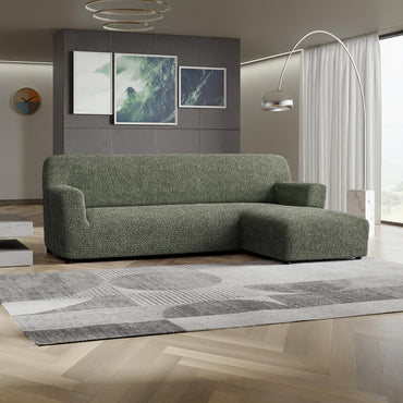 L-Shaped Sofa Cover (Right Chaise) - Moss Green, Microfibra Collection