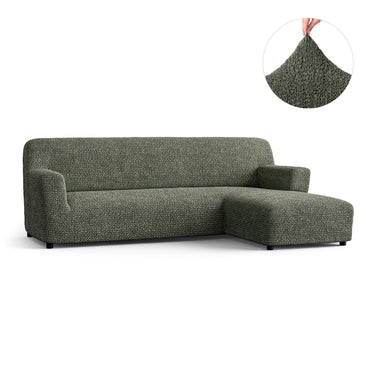 L-Shaped Sofa Cover (Right Chaise) - Moss Green, Microfibra Collection