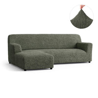 L Shaped Sofa Cover (Left Chaise) - Moss Green, Microfibra Collection