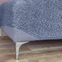 Large Footstool Cover - Blue, Microfibra