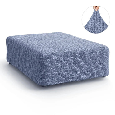 Large Footstool Cover - Blue, Microfibra