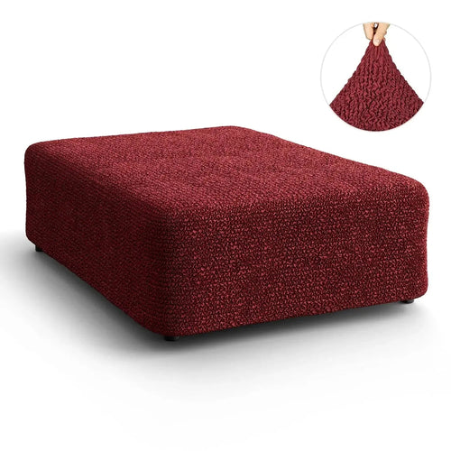 Large Footstool Cover - Bordeaux, Microfibra