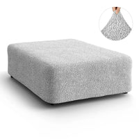 Large Footstool Cover - Pearl, Microfibra