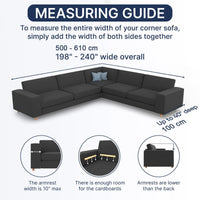 Large Corner Sofa Cover - Beige, Microfibra