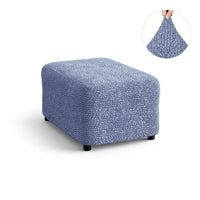 Footstool Cover - Blue, Microfibra