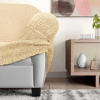 Large Corner Sofa Cover - Beige, Microfibra