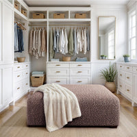 Large Footstool Cover - Choco, Microfibra