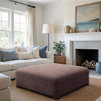 Large Footstool Cover - Choco, Microfibra