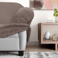 Large Corner Sofa Cover - Choco, Microfibra