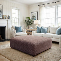 Large Footstool Cover - Choco, Microfibra