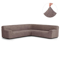 Large Corner Sofa Cover - Choco, Microfibra