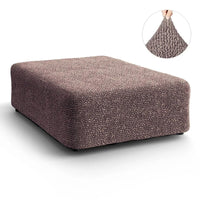 Large Footstool Cover - Choco, Microfibra