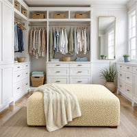 Large Footstool Cover - Beige, Microfibra Collection