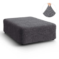 Large Footstool Cover - Charcoal, Microfibra