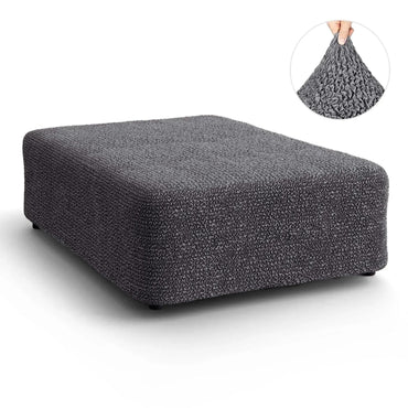 Large Footstool Cover - Charcoal, Microfibra