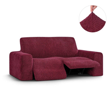 2 Seater Recliner Sofa Cover - Bordeaux, Velvet