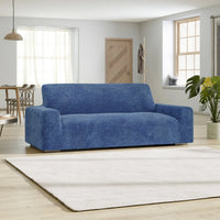3 Seater Sofa Cover - Blue, Velvet Collection