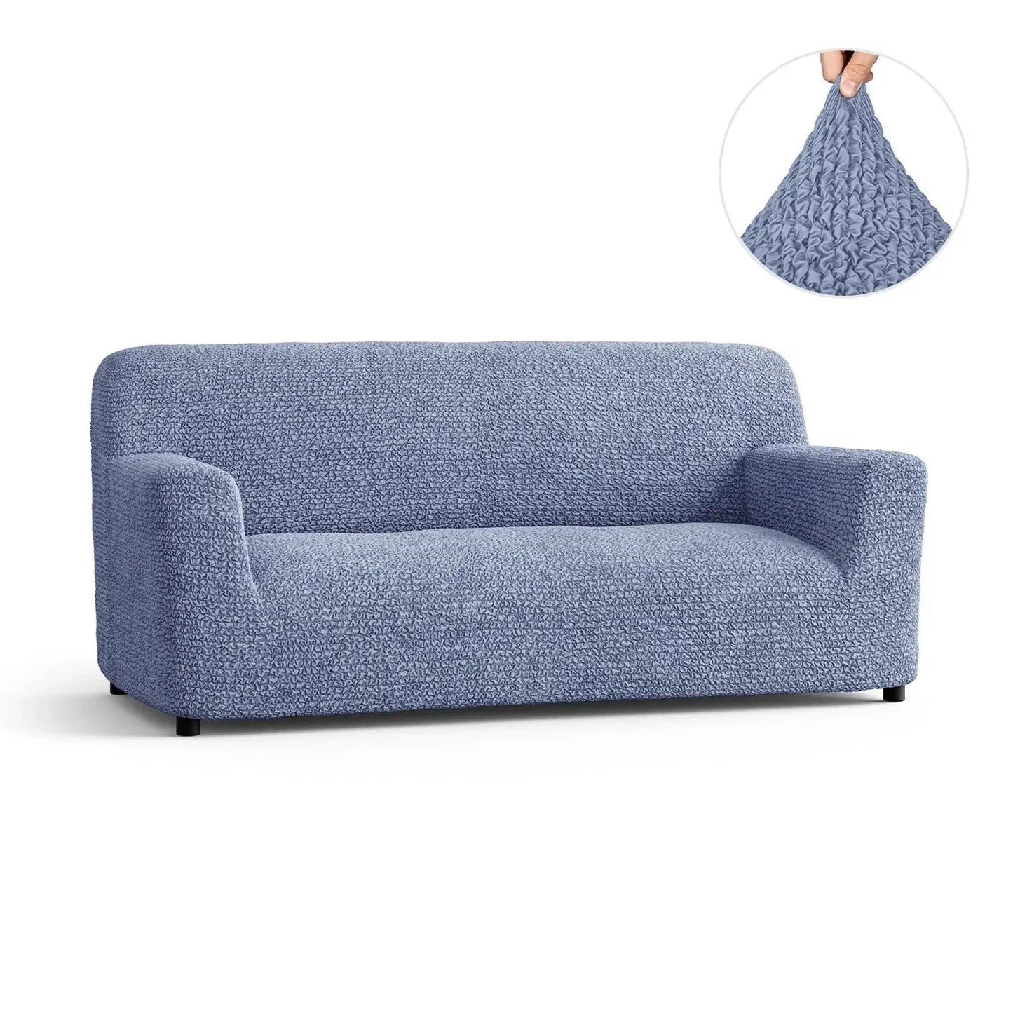 3 Seater Sofa Cover - Blue, Microfibra