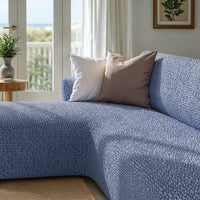 L-Shaped Sofa Cover (Left Chaise) - Blue, Microfibra Collection