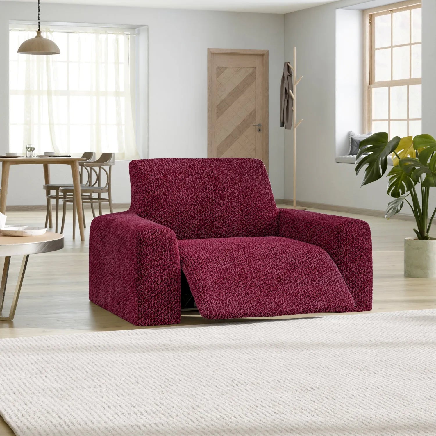 Recliner Chair Cover - Bordeaux, Velvet