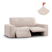 2 Seater Recliner Sofa Cover - Beige, Velvet