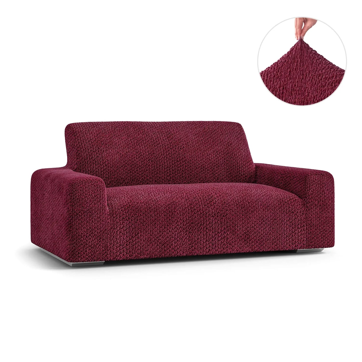 2 Seater Sofa Cover - Bordeaux, Velvet Collection