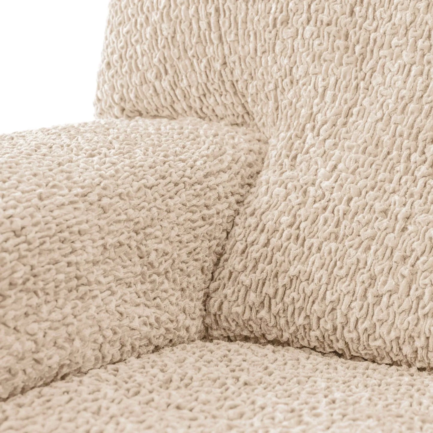 2 Seater Sofa Cover - Beige, Velvet Collection