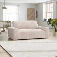 2 Seater Sofa Cover - Beige, Velvet Collection