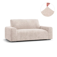 2 Seater Sofa Cover - Beige, Velvet Collection