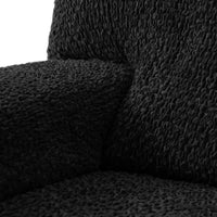 3 Seater Sofa Cover - Black, Velvet Collection