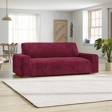 3 Seater Sofa Cover - Bordeaux, Velvet Collection