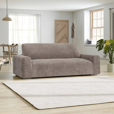 3 Seater Sofa Cover - Brown, Velvet Collection