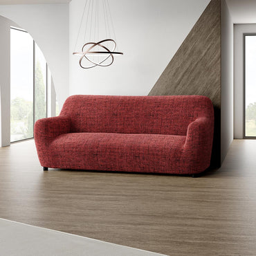 3 Seater Sofa Cover - Vittoria Red, Microfibra Printed