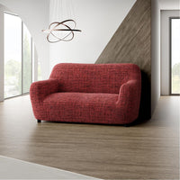 2 Seater Sofa Cover - Vittoria Red, Microfibra Printed