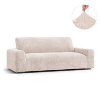 3 Seater Sofa Cover - Beige, Velvet Collection