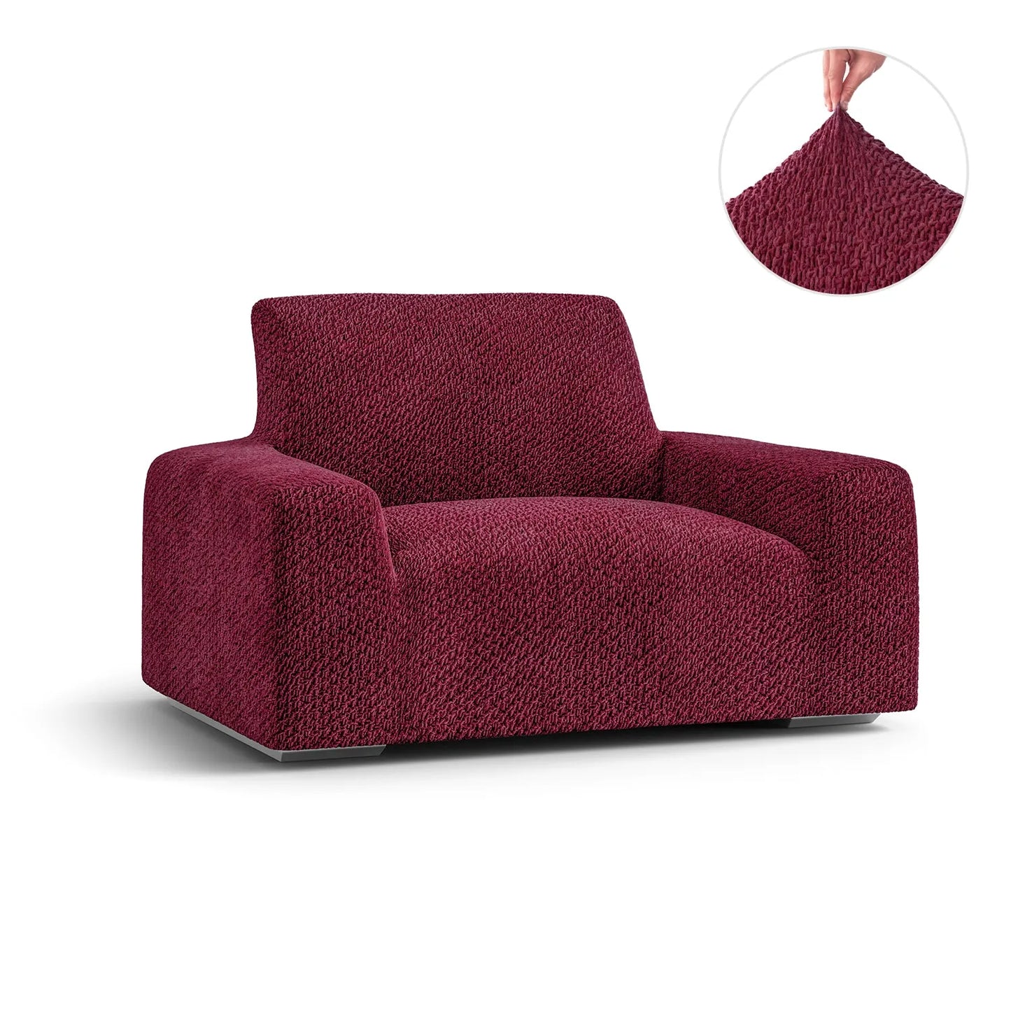 Arm Chair Cover - Bordeaux, Velvet