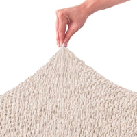Housse de Canapé d'Angle - Beige, Collection Velours