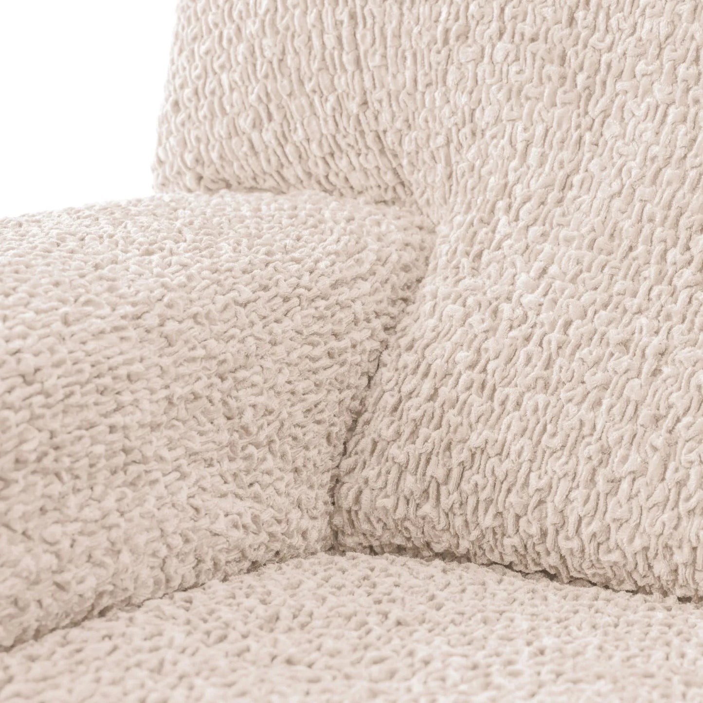 Housse de Canapé d'Angle - Beige, Collection Velours