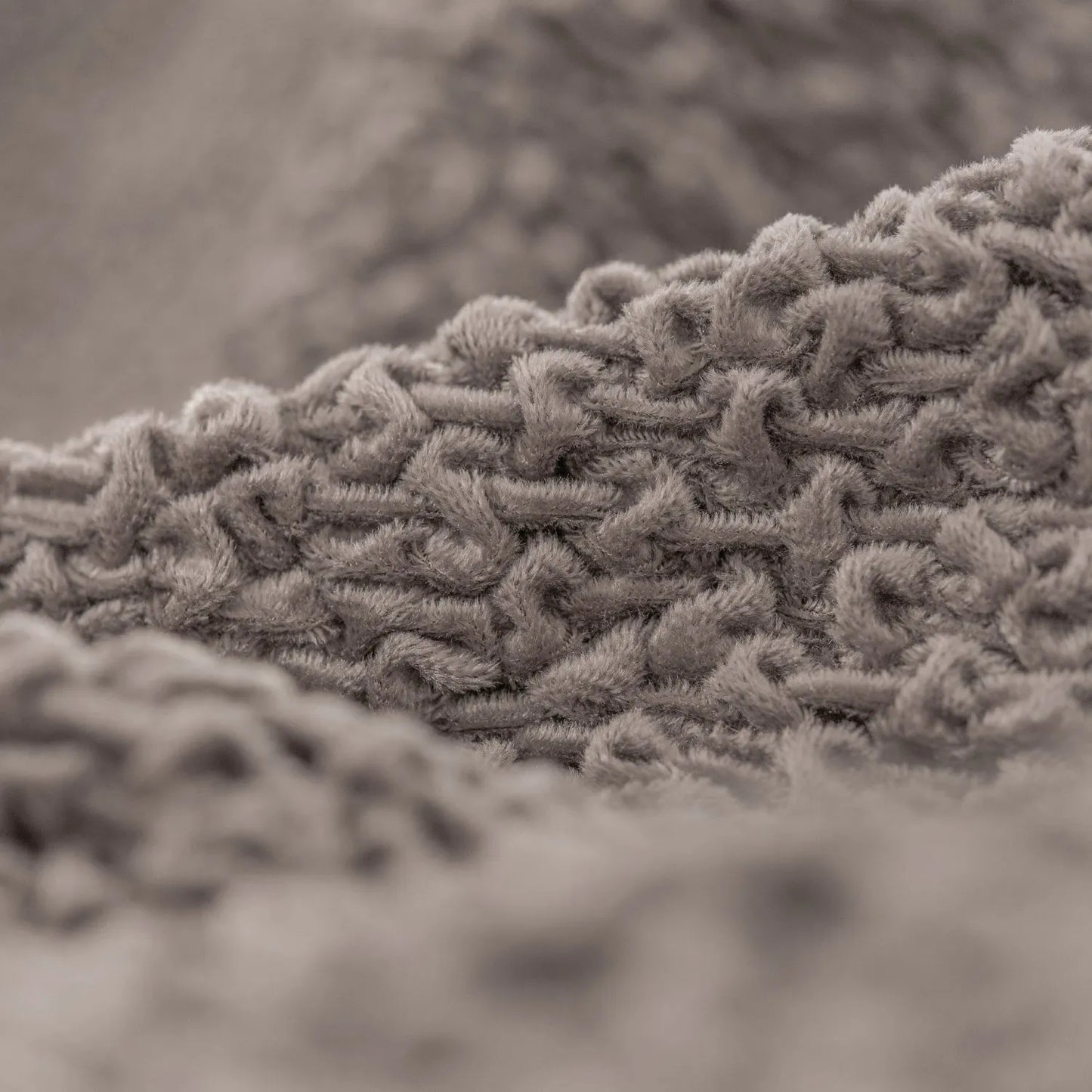 Corner Sofa Cover - Brown, Velvet Collection