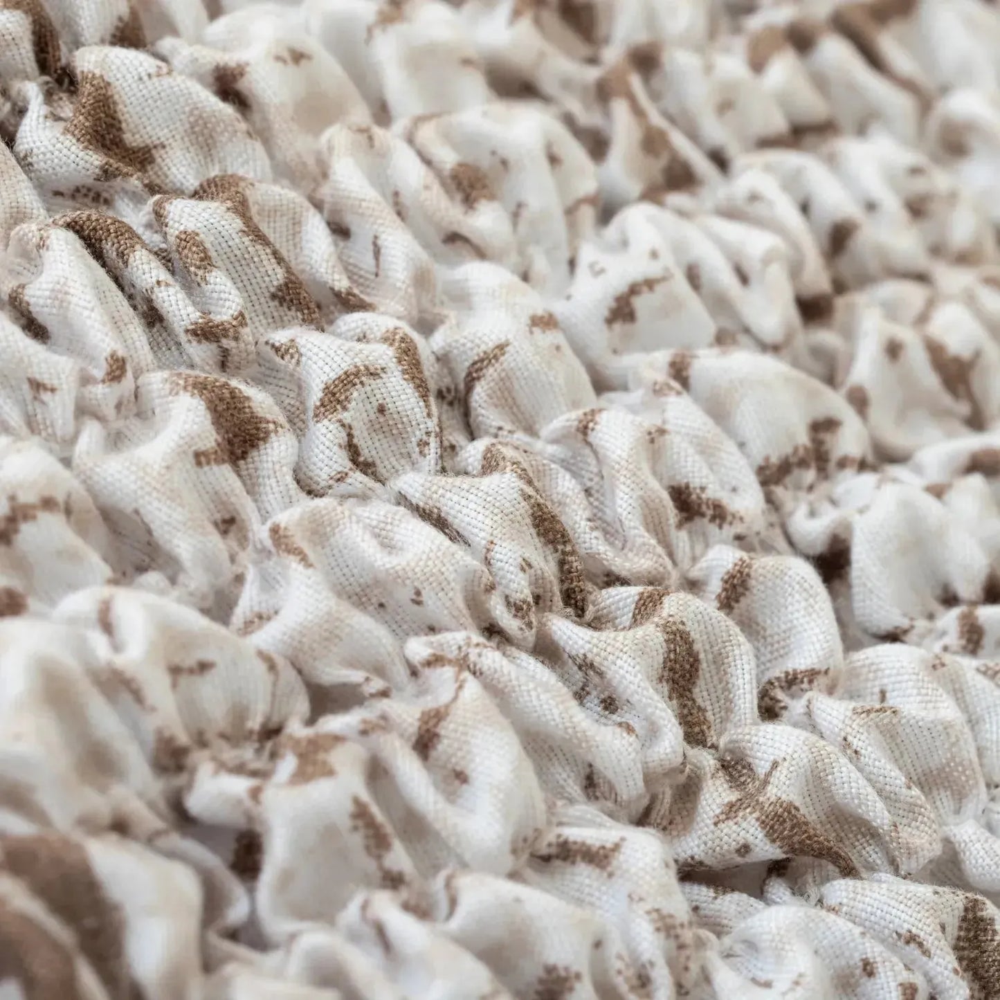 Corner Sofa Cover - Vittoria White, Microfibra Printed