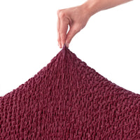 L-Shaped Sofa Cover (Left Chaise)- Bordeaux, Velvet Collection