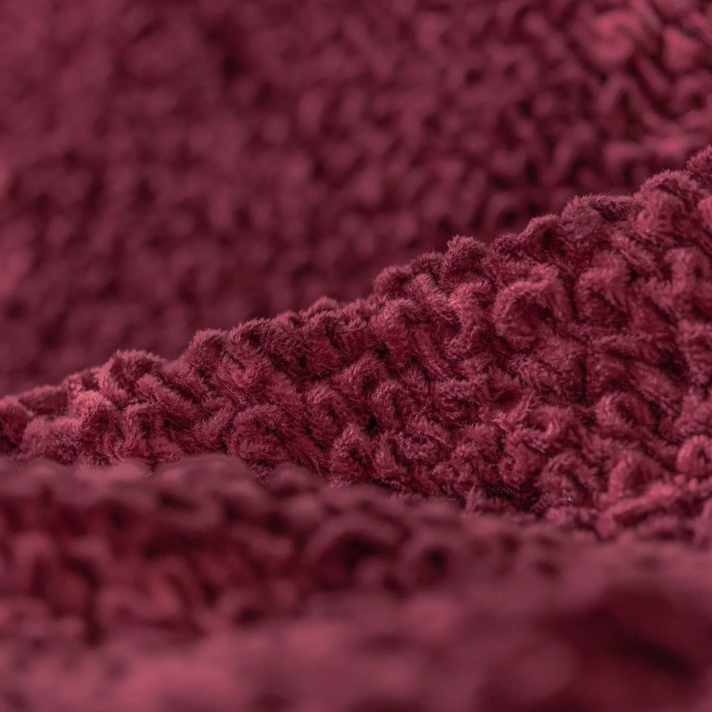 L-Shaped Sofa Cover (Left Chaise)- Bordeaux, Velvet Collection