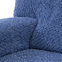 L-Shaped Sofa Cover (Right Chaise) - Blue, Velvet Collection