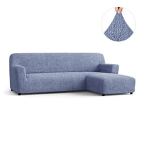 L-Shaped Sofa Cover (Right Chaise) - Blue, Microfibra Collection