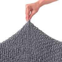 3 Seater Recliner Sofa Cover - Grey, Velvet