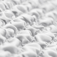 Bed Headboard & Frame Cover (Full/King)- White, Microfibra Collection